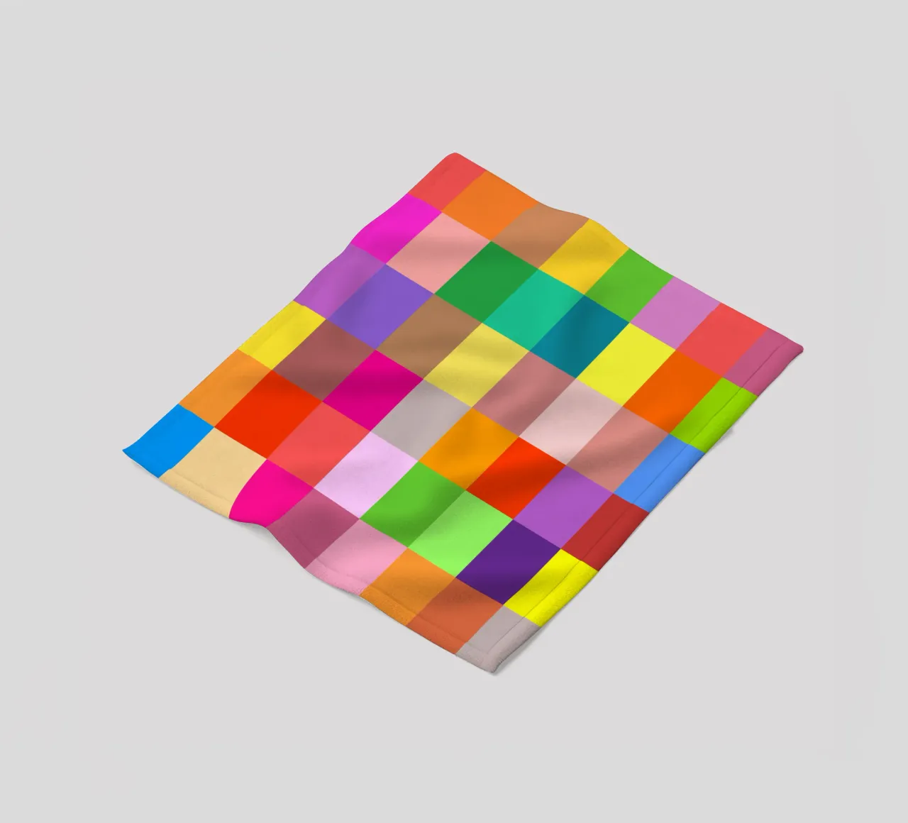 Colorful retro squares pattern coperta in pile da baobabprintstore