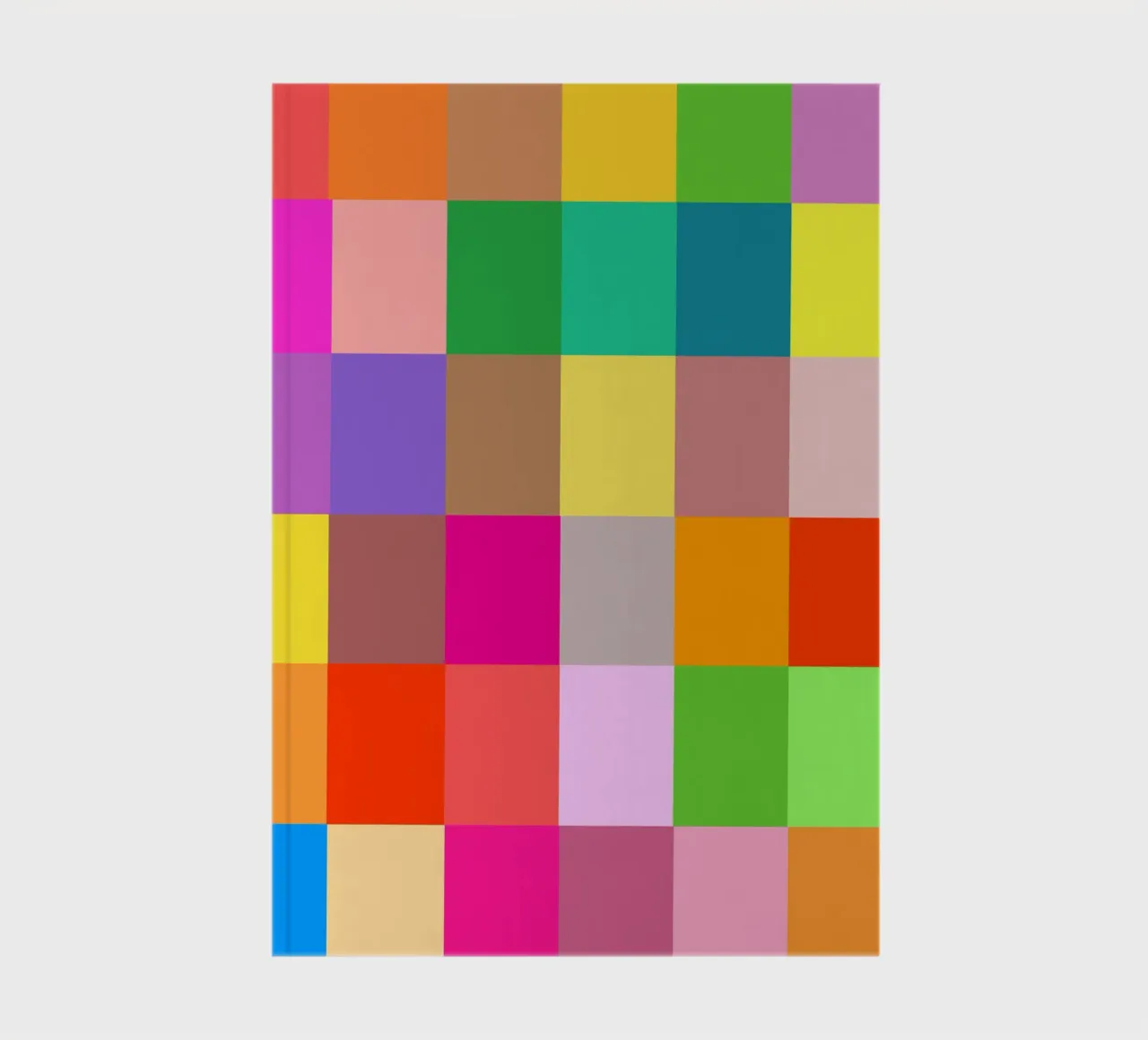 Colorful retro squares pattern notebook by baobabprintstore