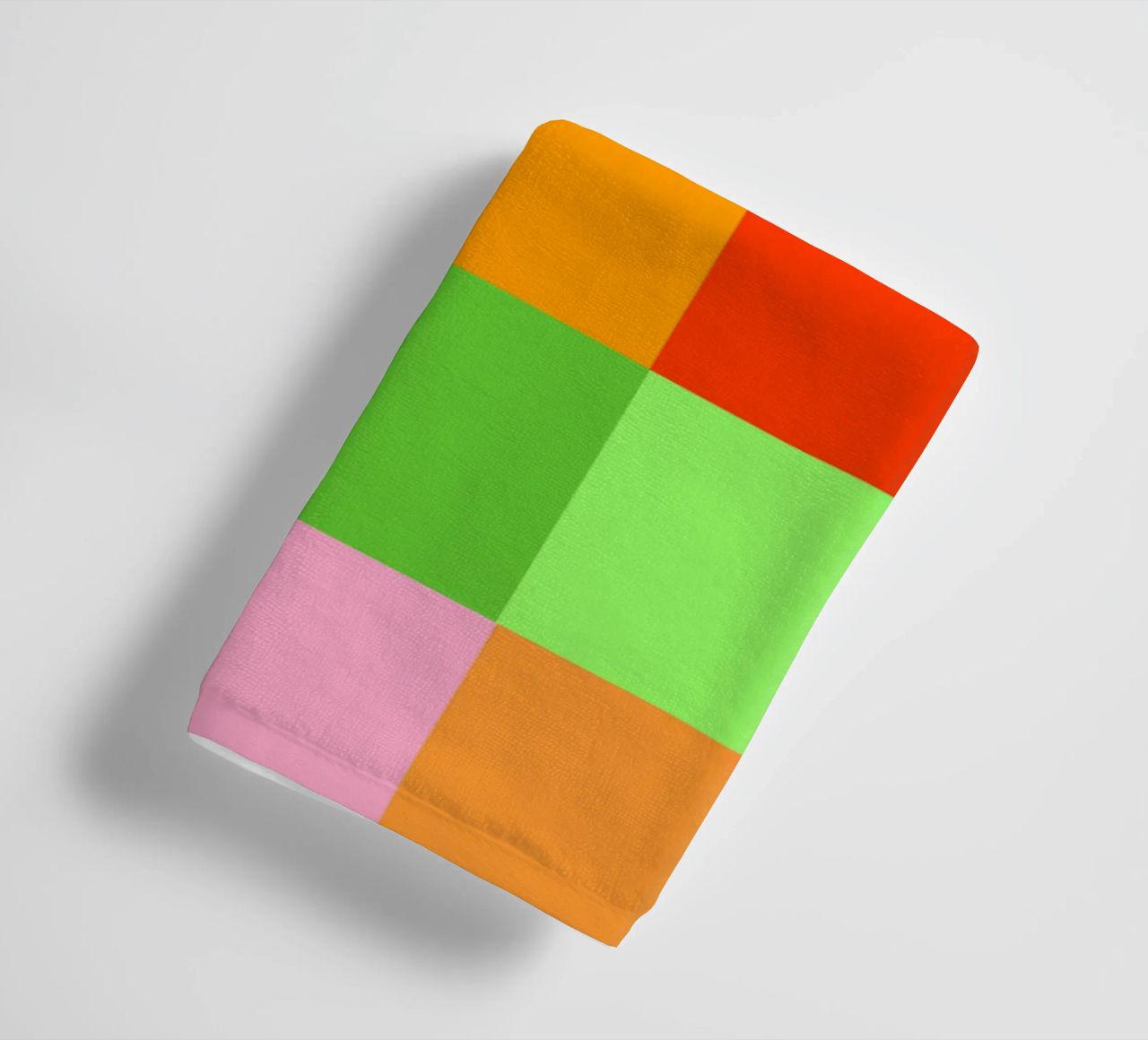 Colorful retro squares pattern asciugamano da bagno da baobabprintstore