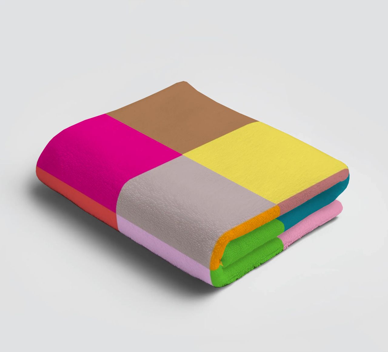 Colorful retro squares pattern asciugamano da bagno da baobabprintstore