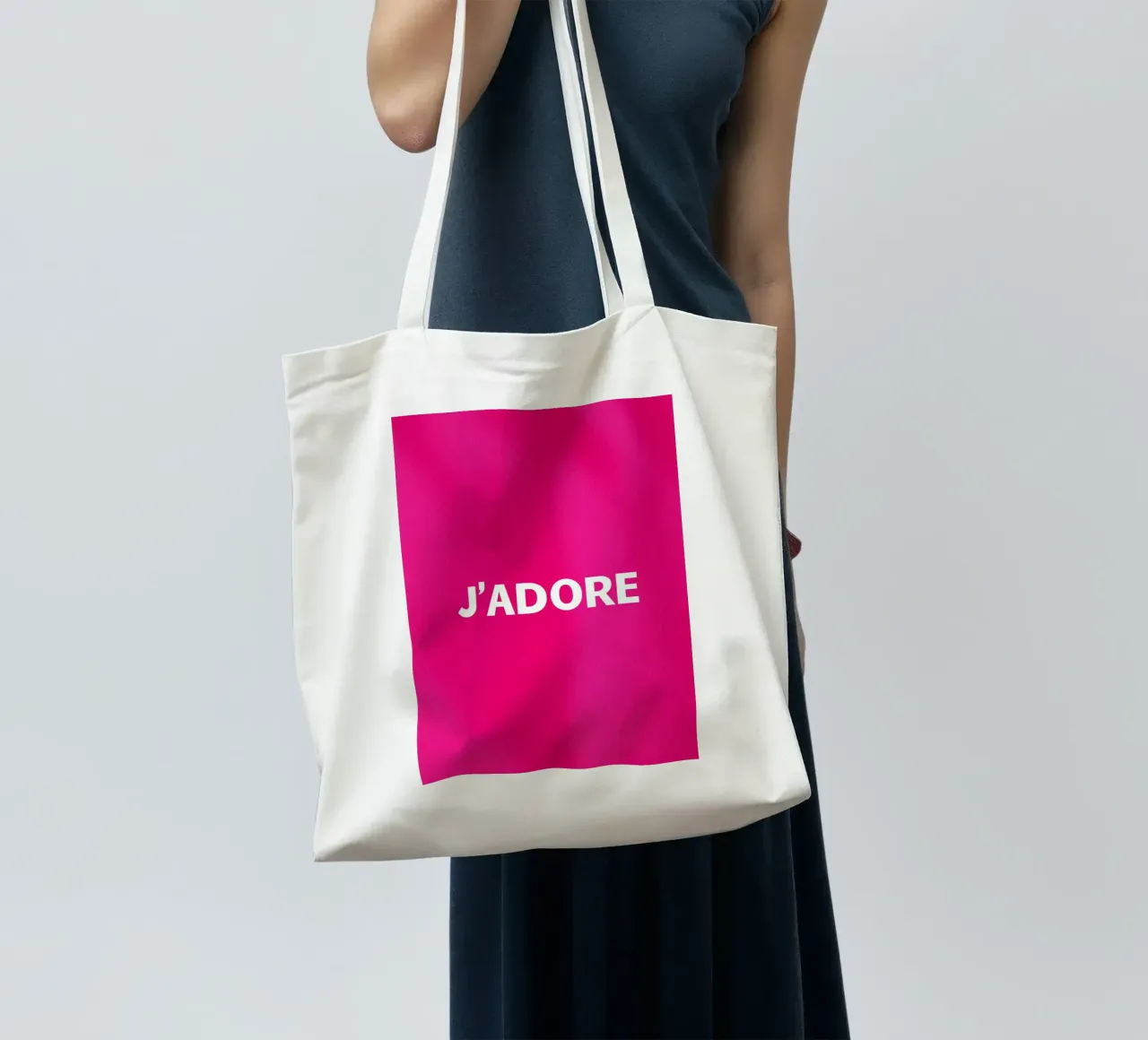 Amo in rosa borsa in juta da Carinaprint