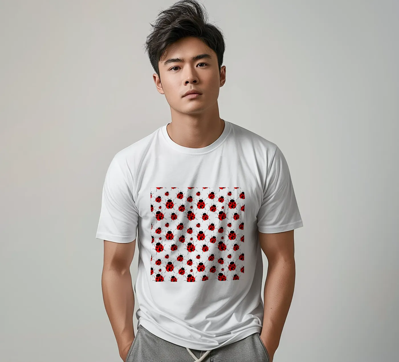 Ladybugs pattern t-shirt da baobabprintstore