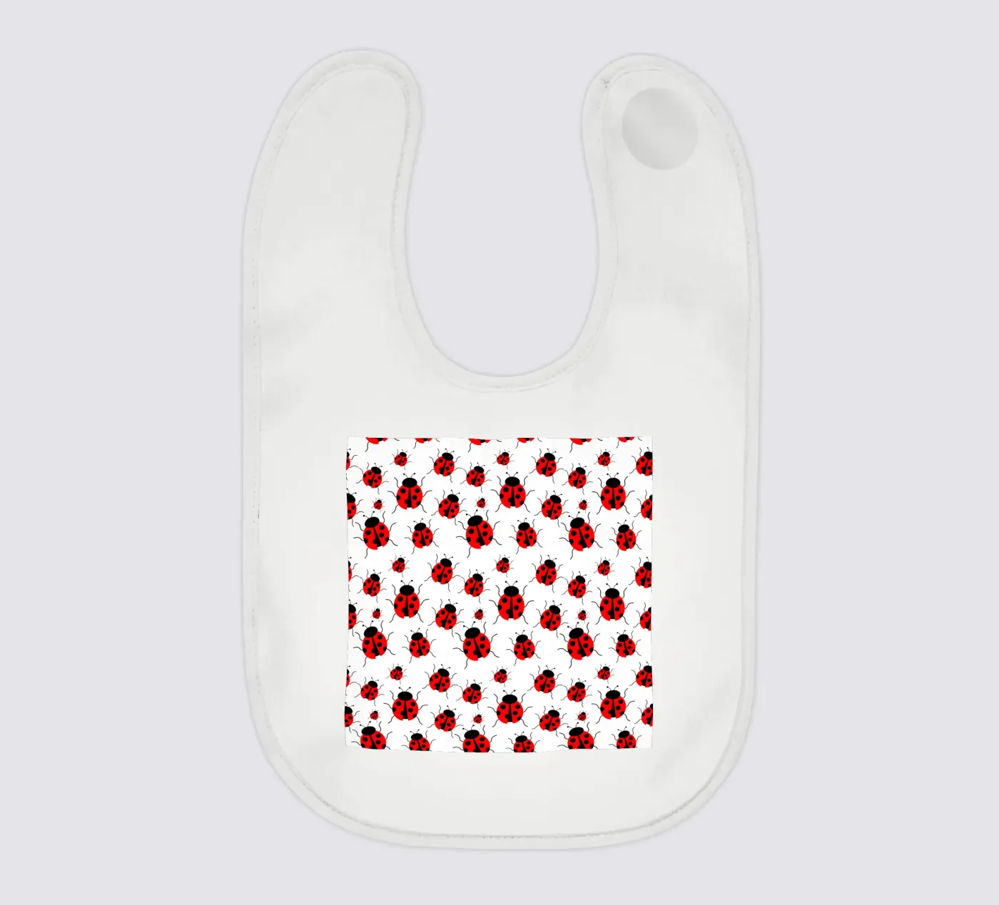 Ladybugs pattern baby slabbetje van baobabprintstore