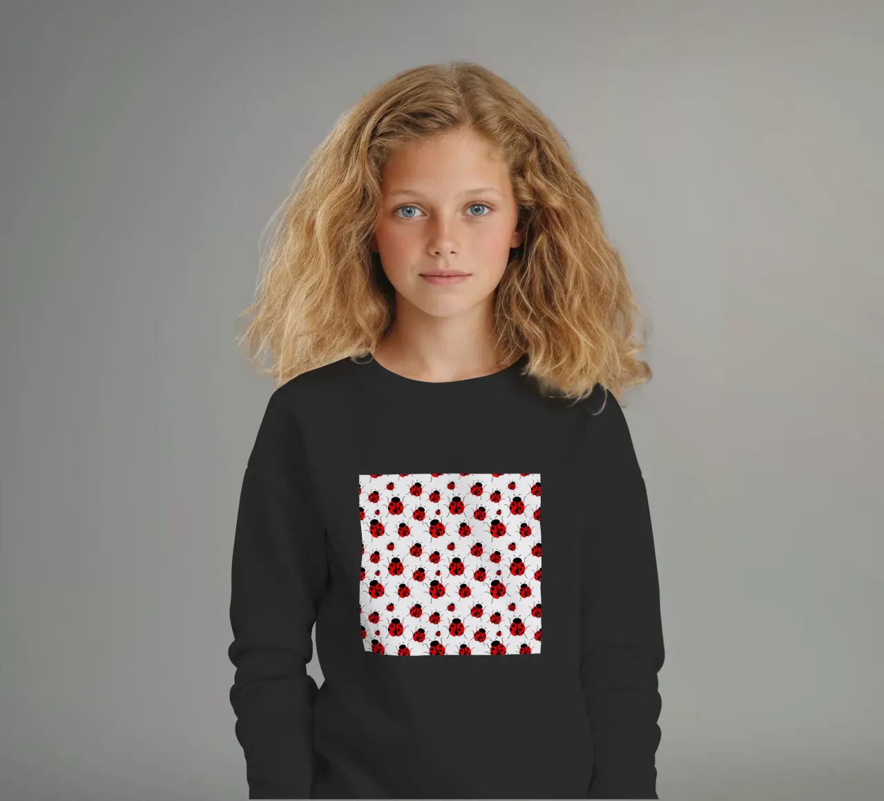 Ladybugs pattern felpa bambino da baobabprintstore
