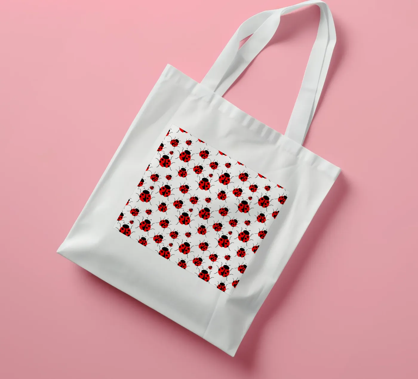 Ladybugs pattern tote bag by baobabprintstore