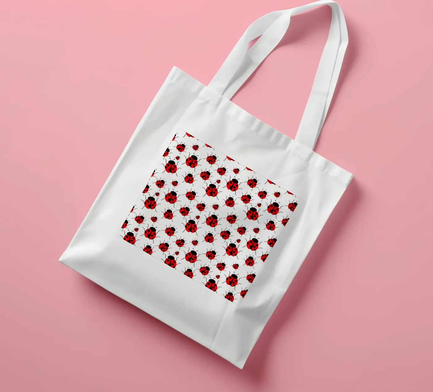 Ladybugs pattern tote bag by baobabprintstore