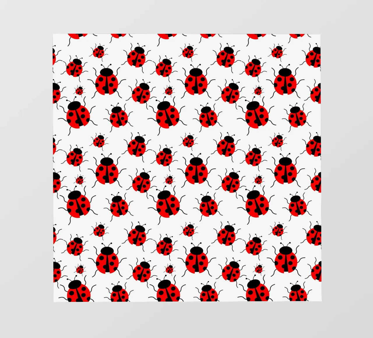 Ladybugs pattern fotobehang van baobabprintstore