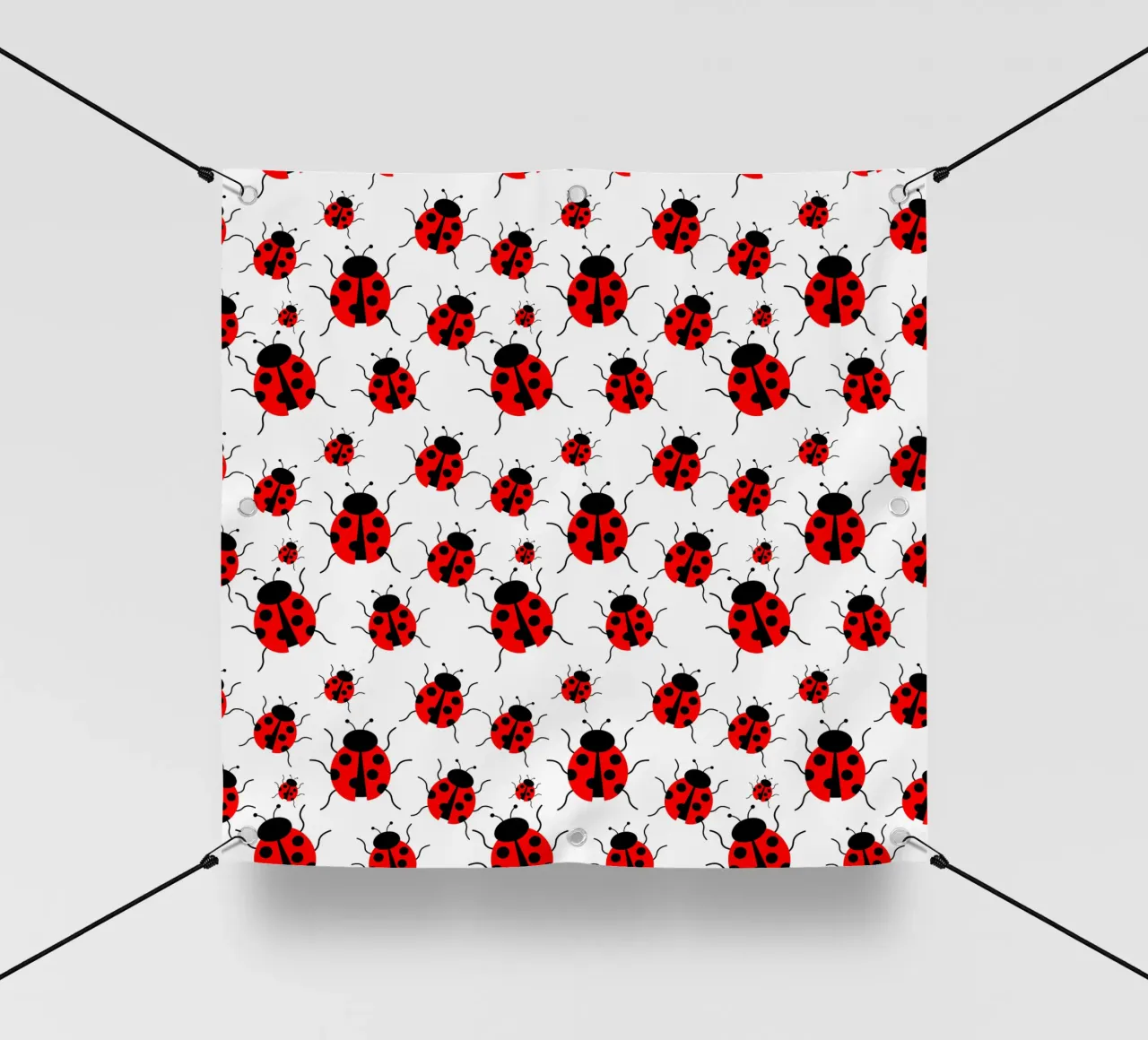 Ladybugs pattern telo in pvc da baobabprintstore