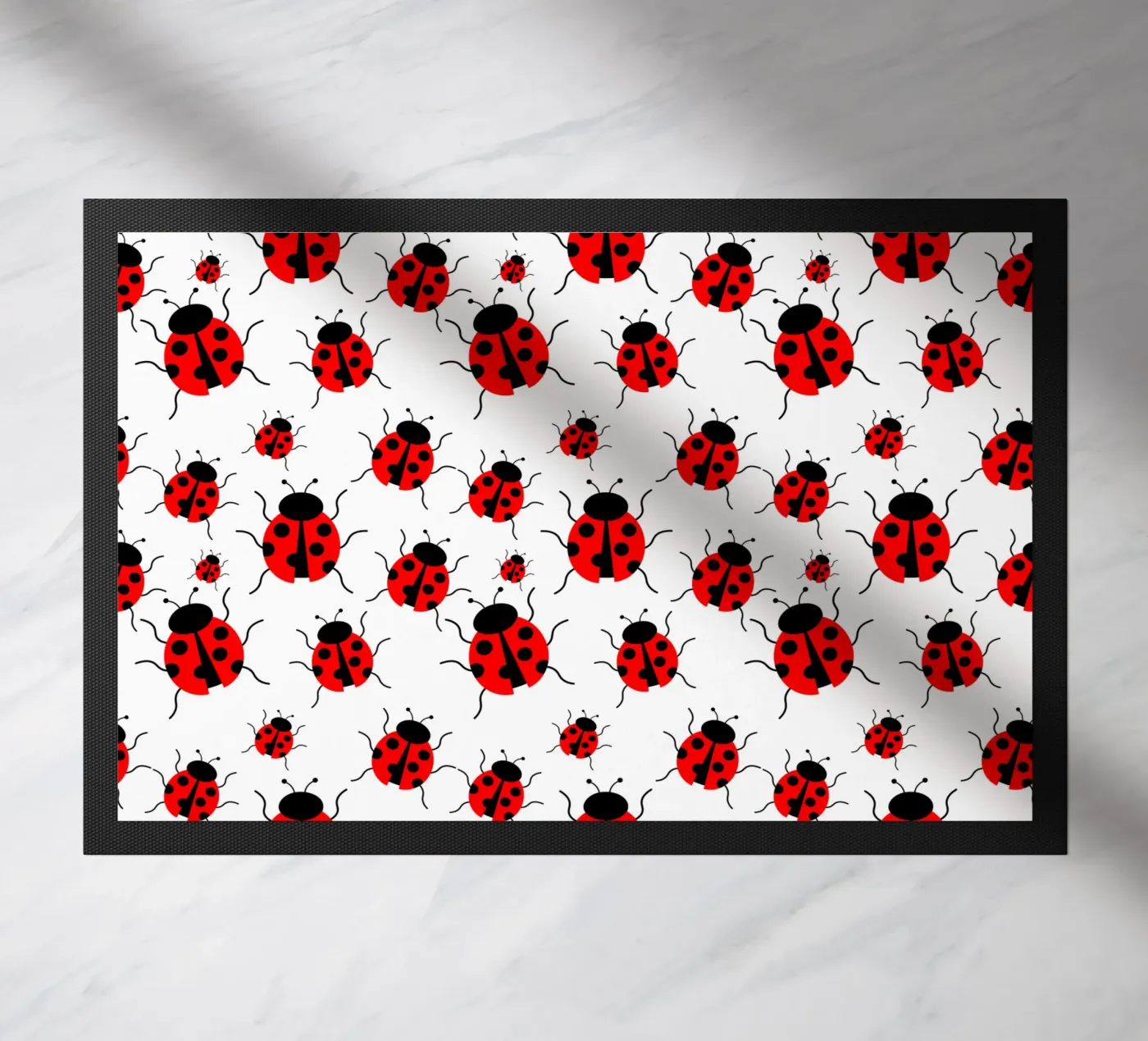 Ladybugs pattern deurmat van baobabprintstore