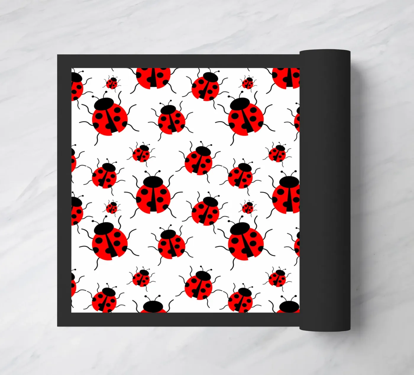 Ladybugs pattern deurmat van baobabprintstore
