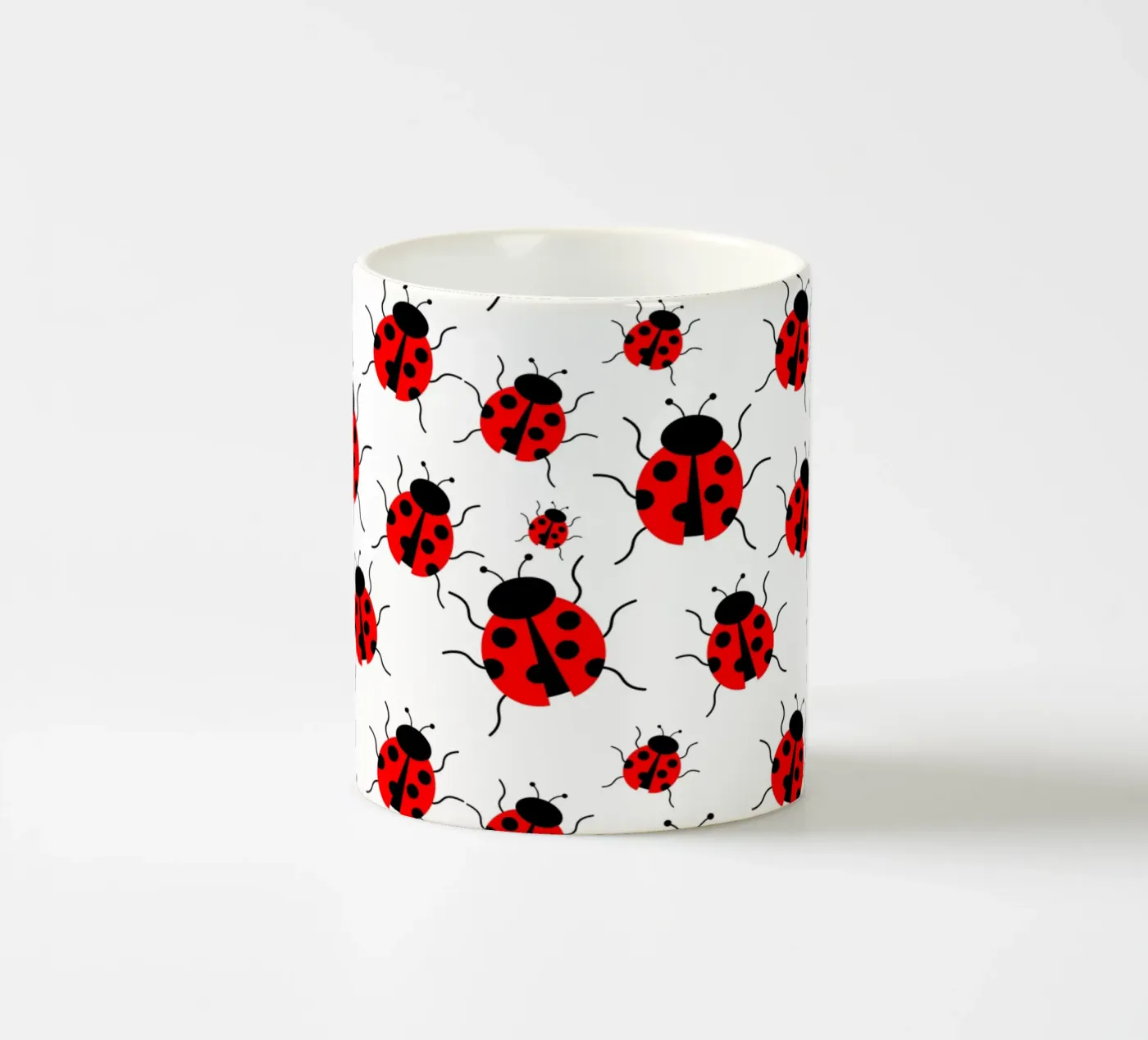 Ladybugs pattern ceramic mug by baobabprintstore