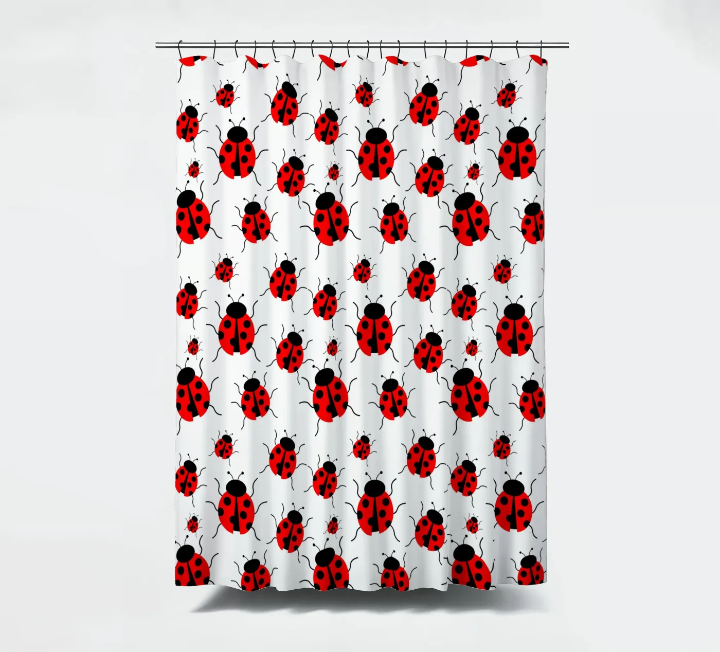 Ladybugs pattern douchegordijn van baobabprintstore
