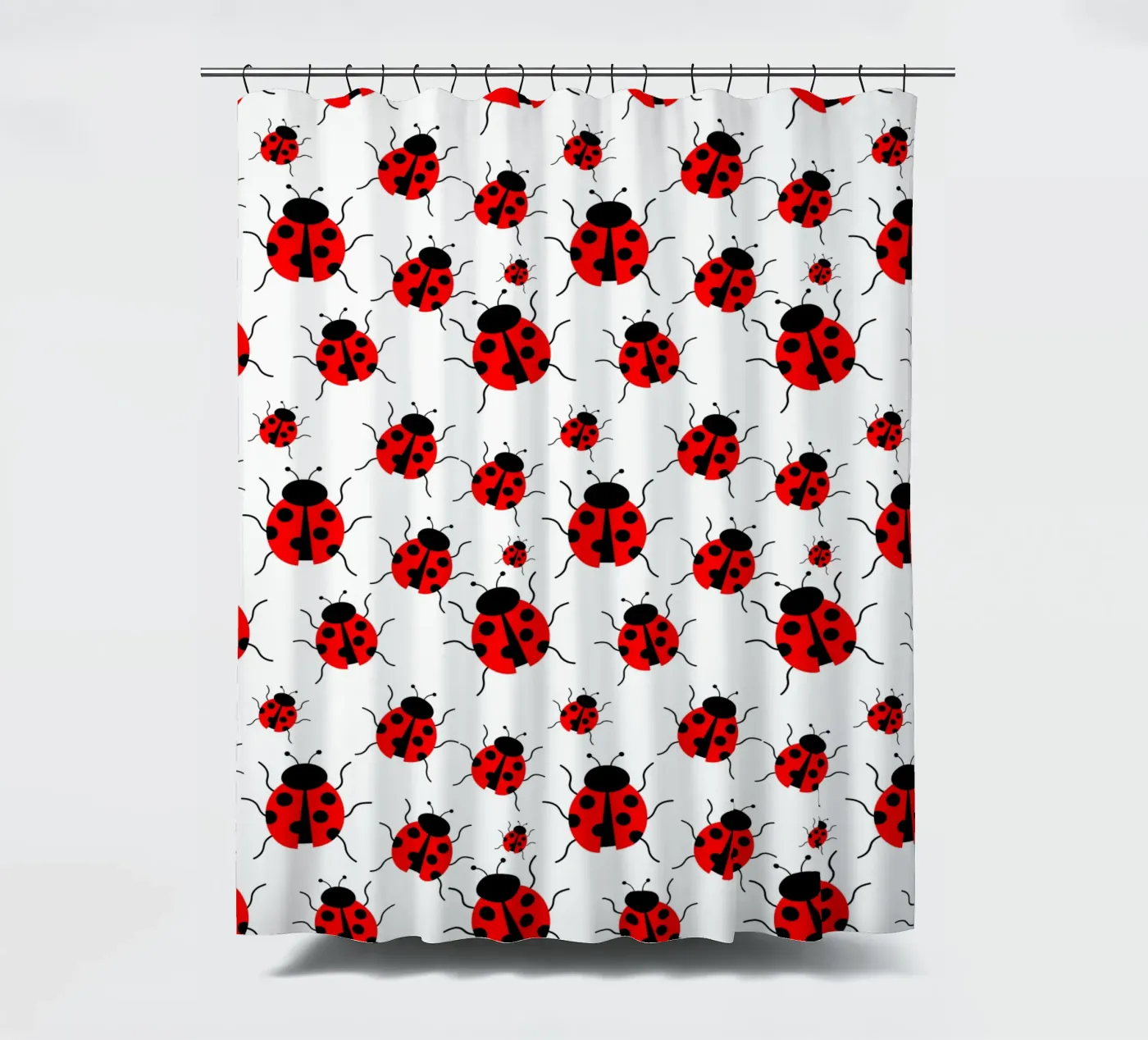 Ladybugs pattern douchegordijn van baobabprintstore