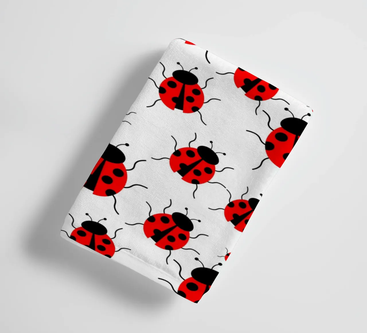 Ladybugs pattern asciugamano da bagno da baobabprintstore