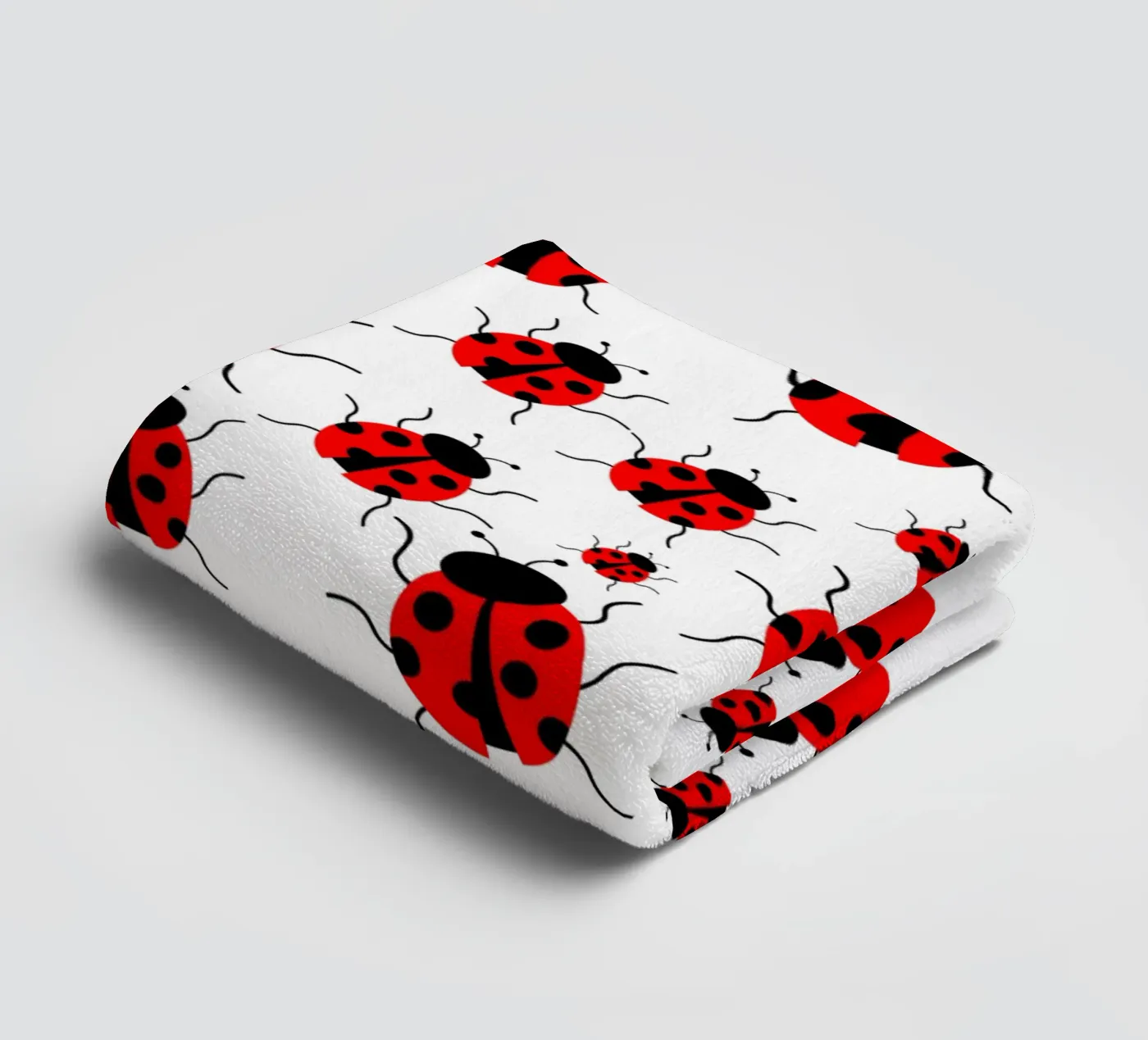Ladybugs pattern towel by baobabprintstore