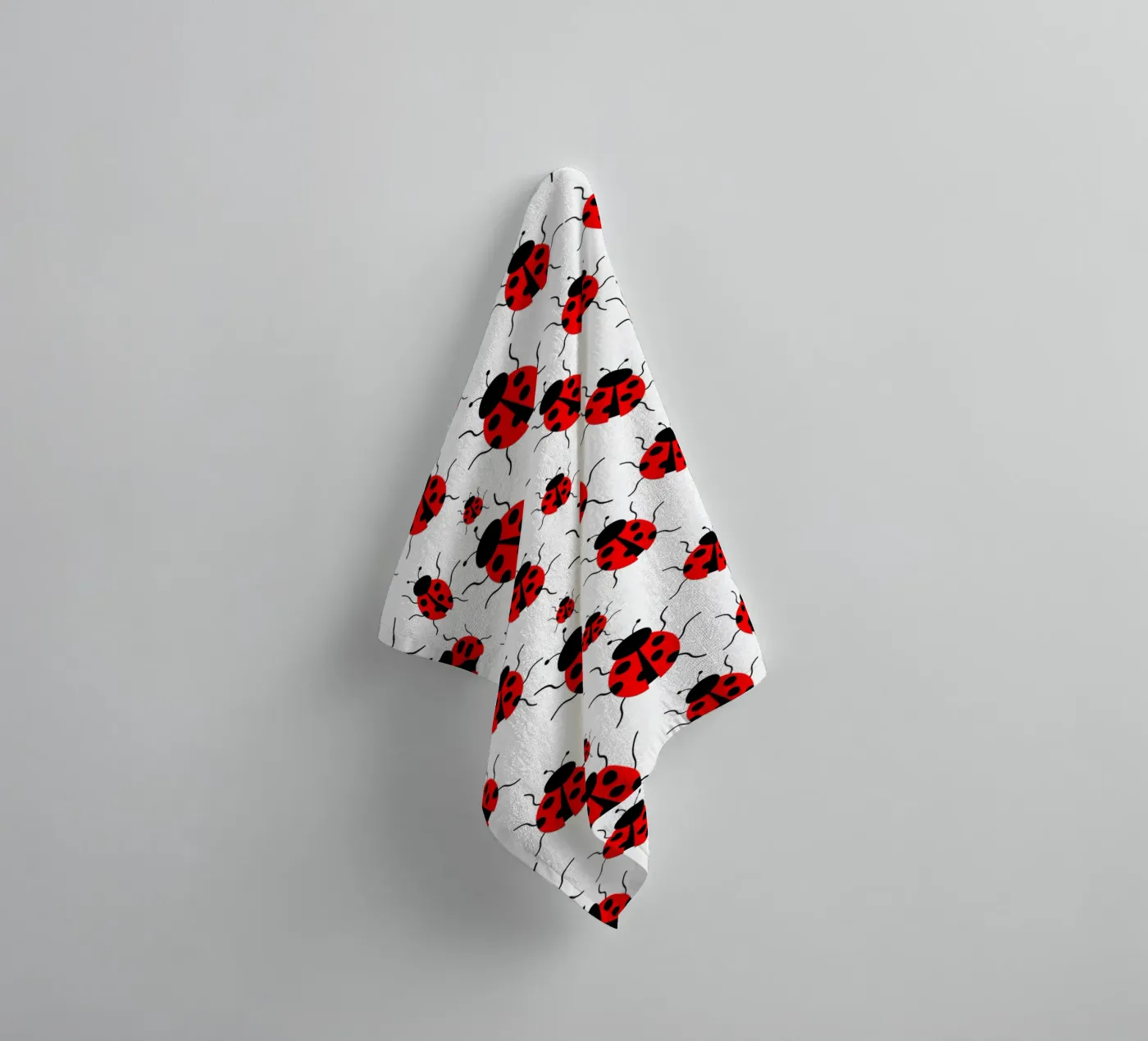Ladybugs pattern towel by baobabprintstore