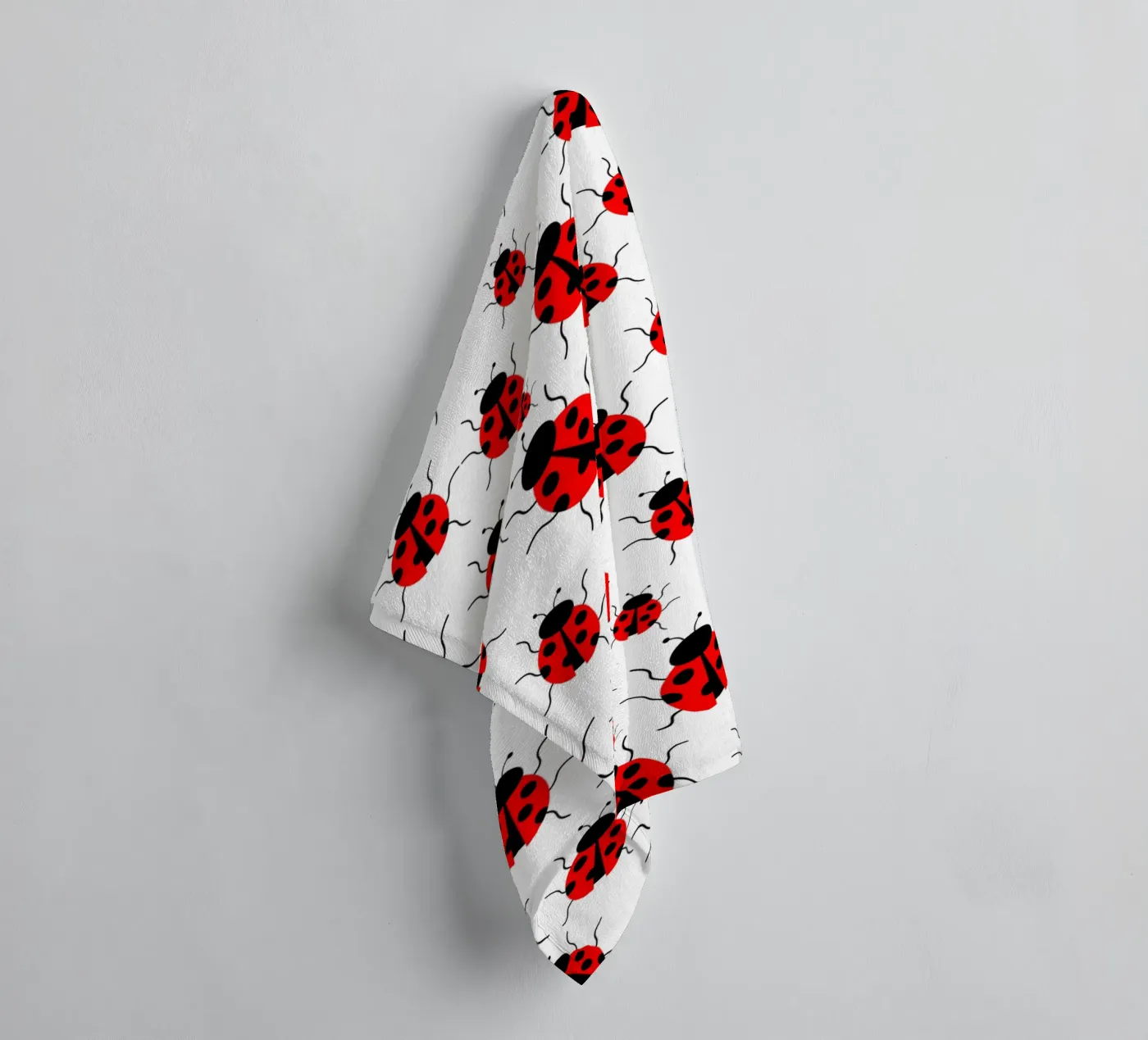 Ladybugs pattern towel by baobabprintstore