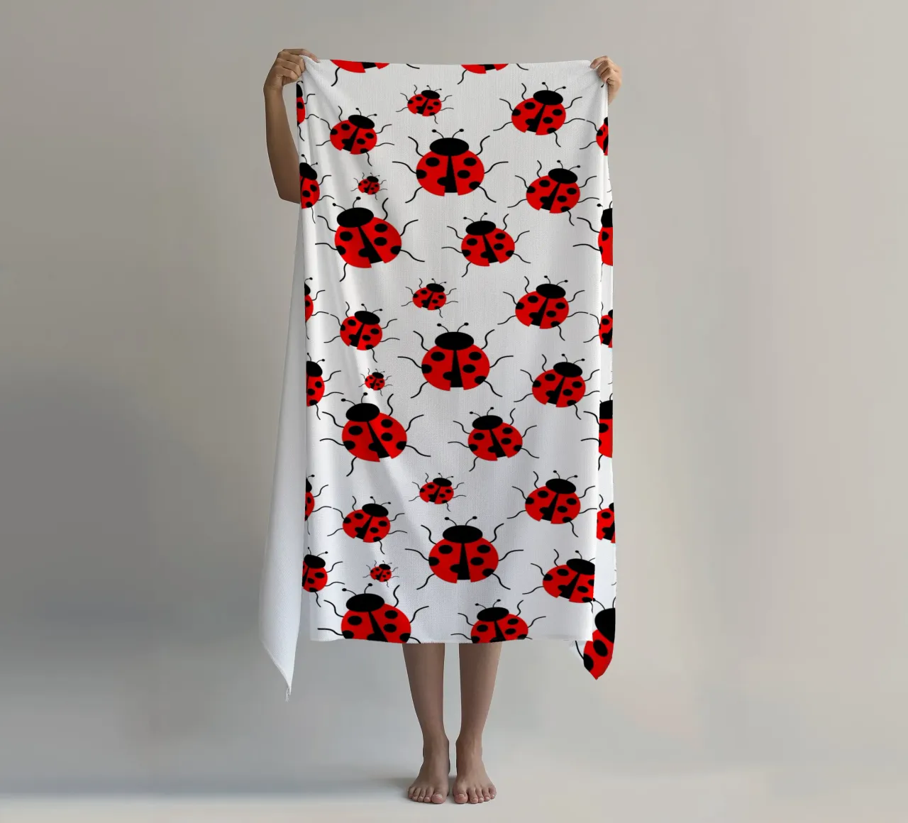Ladybugs pattern telo mare da baobabprintstore