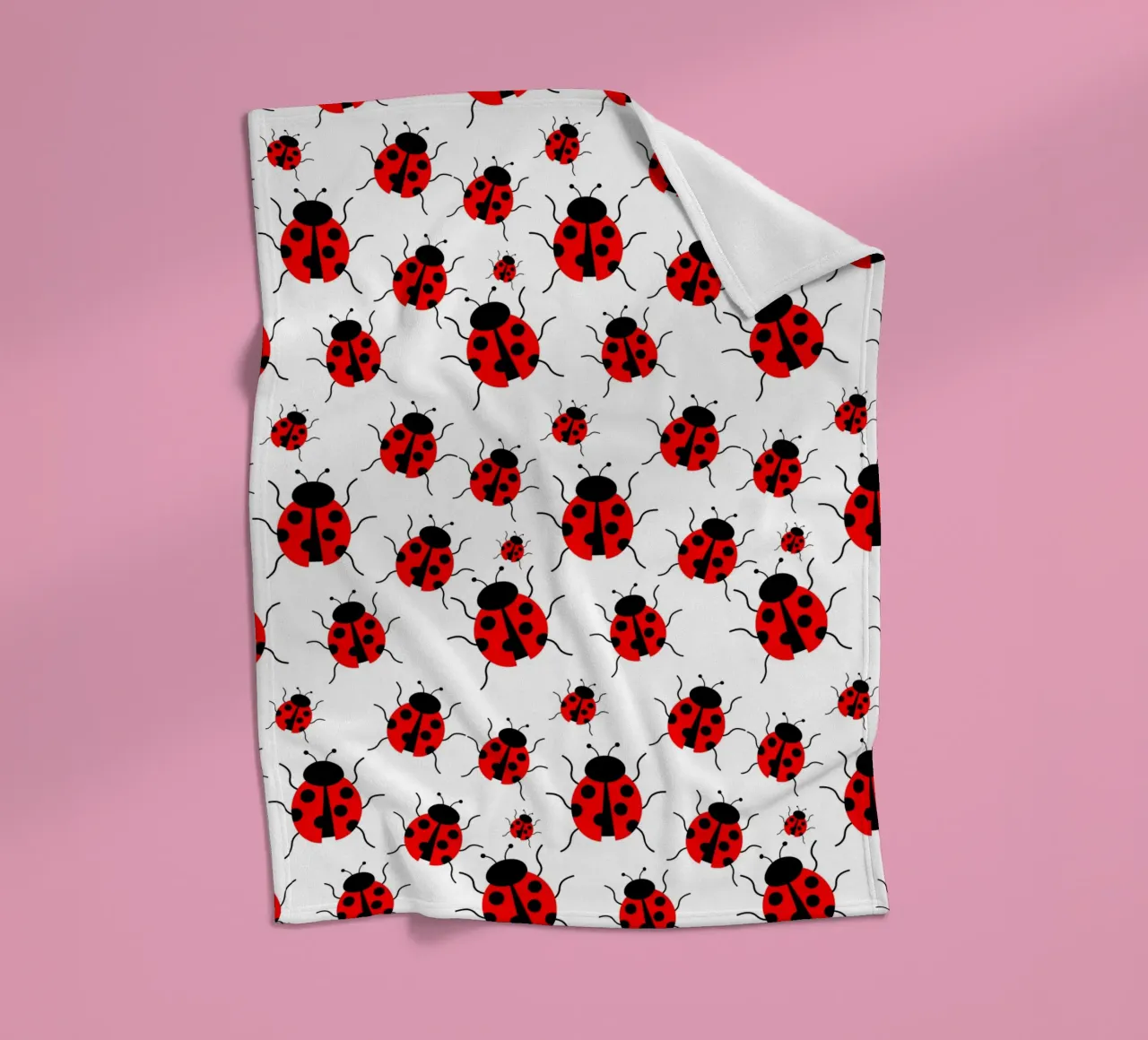 Ladybugs pattern coperta in pile da baobabprintstore