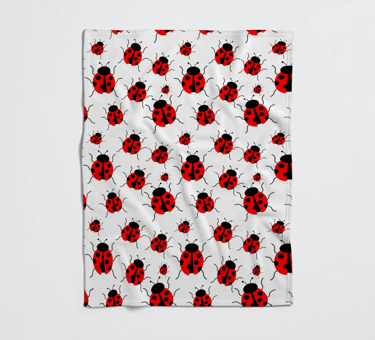 Ladybugs pattern coperta in pile da baobabprintstore