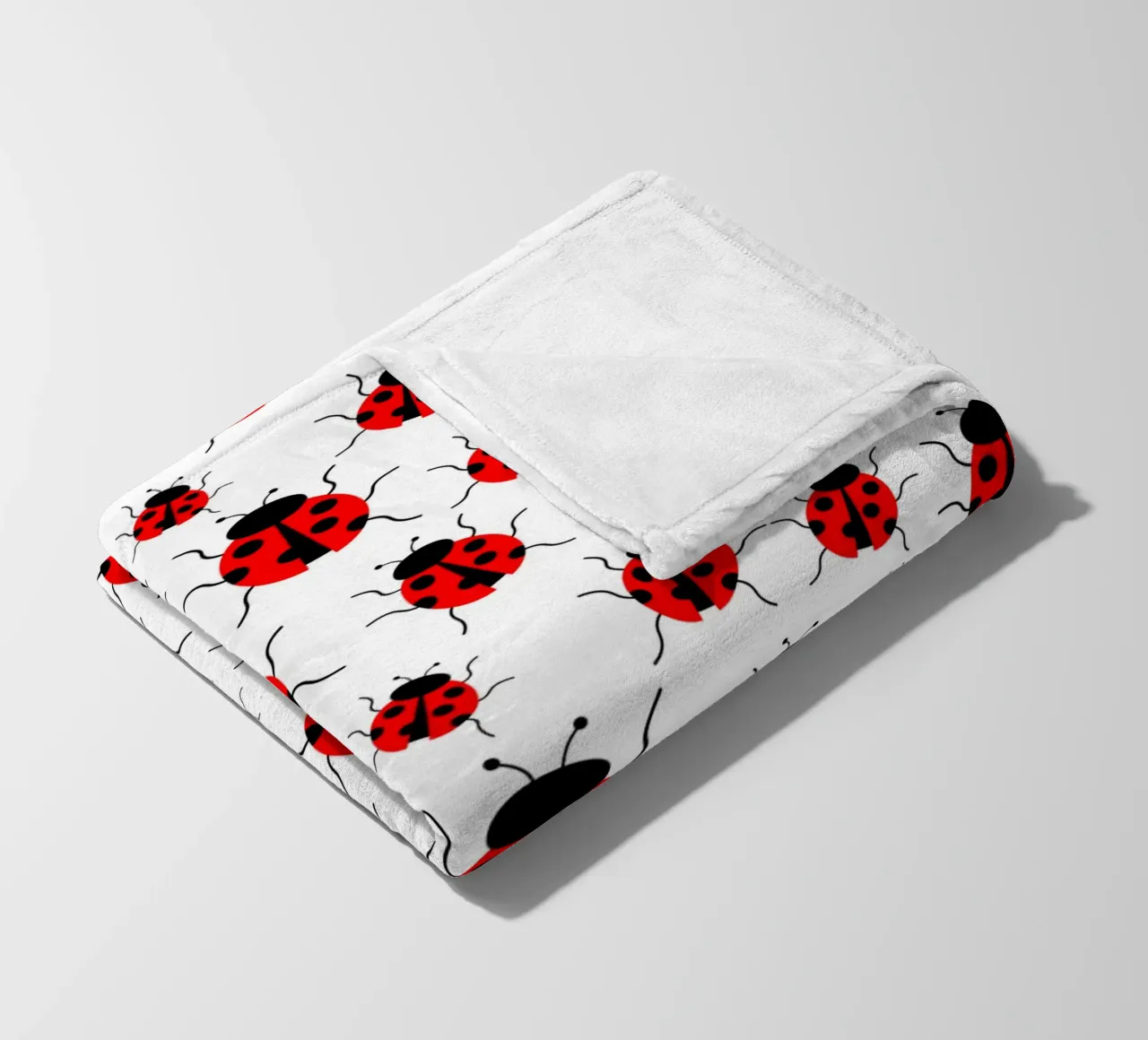 Ladybugs pattern coperta in pile da baobabprintstore