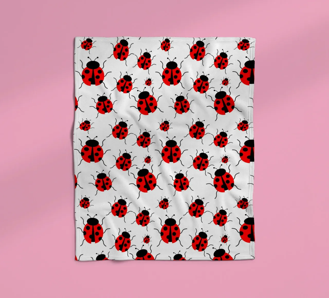 Ladybugs pattern coperta in pile da baobabprintstore