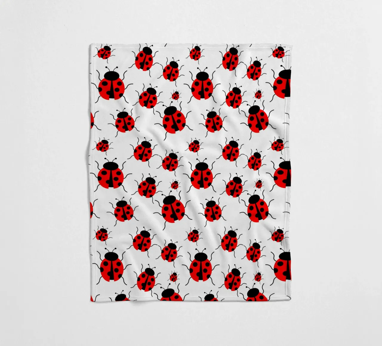 Ladybugs pattern coperta in pile da baobabprintstore