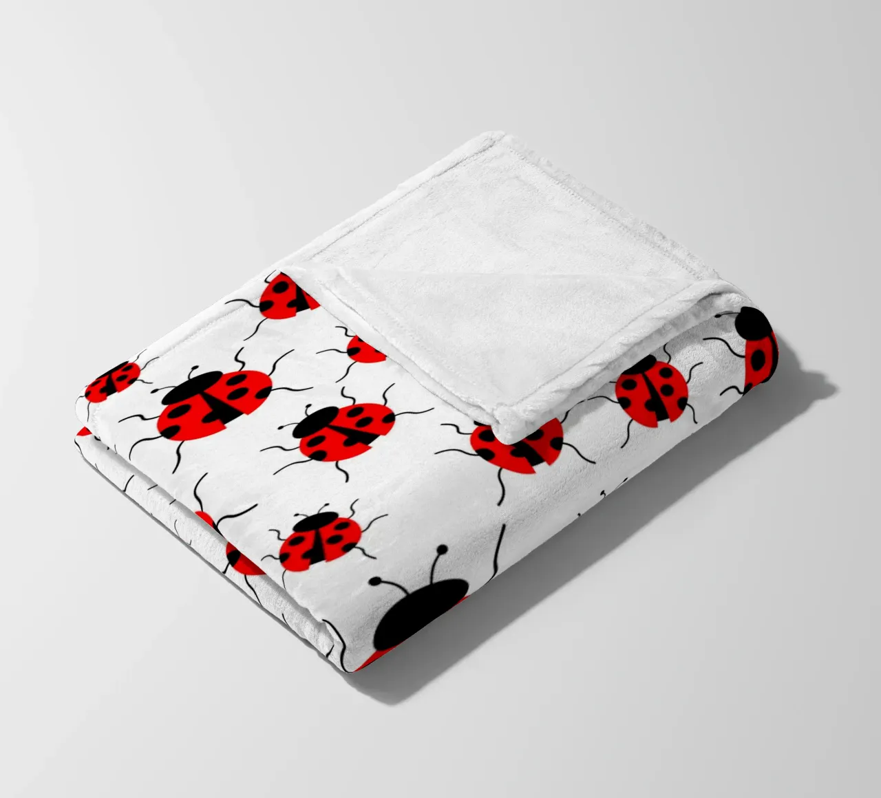 Ladybugs pattern coperta in pile da baobabprintstore