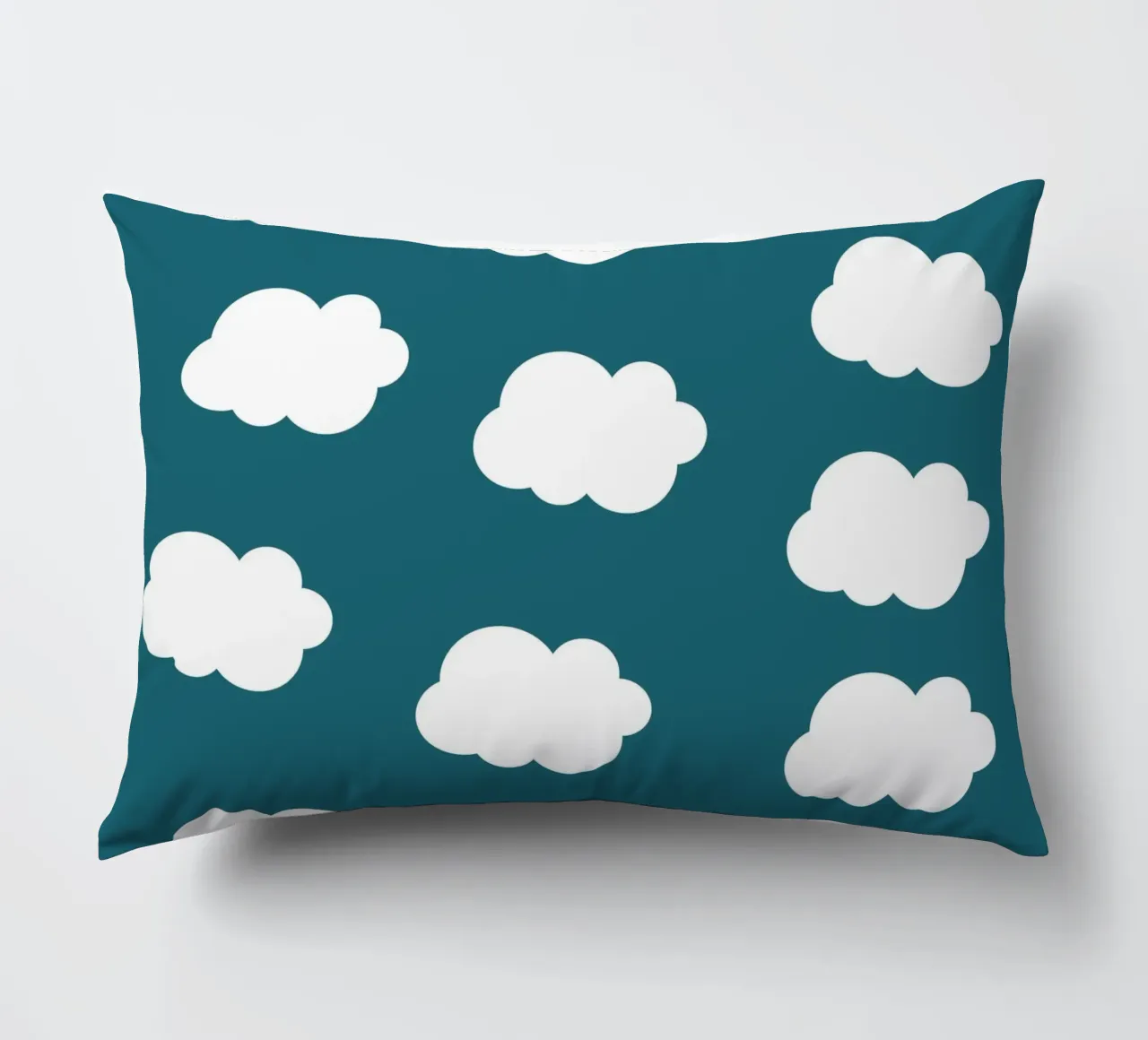 Cute puffy clouds cuscino da baobabprintstore