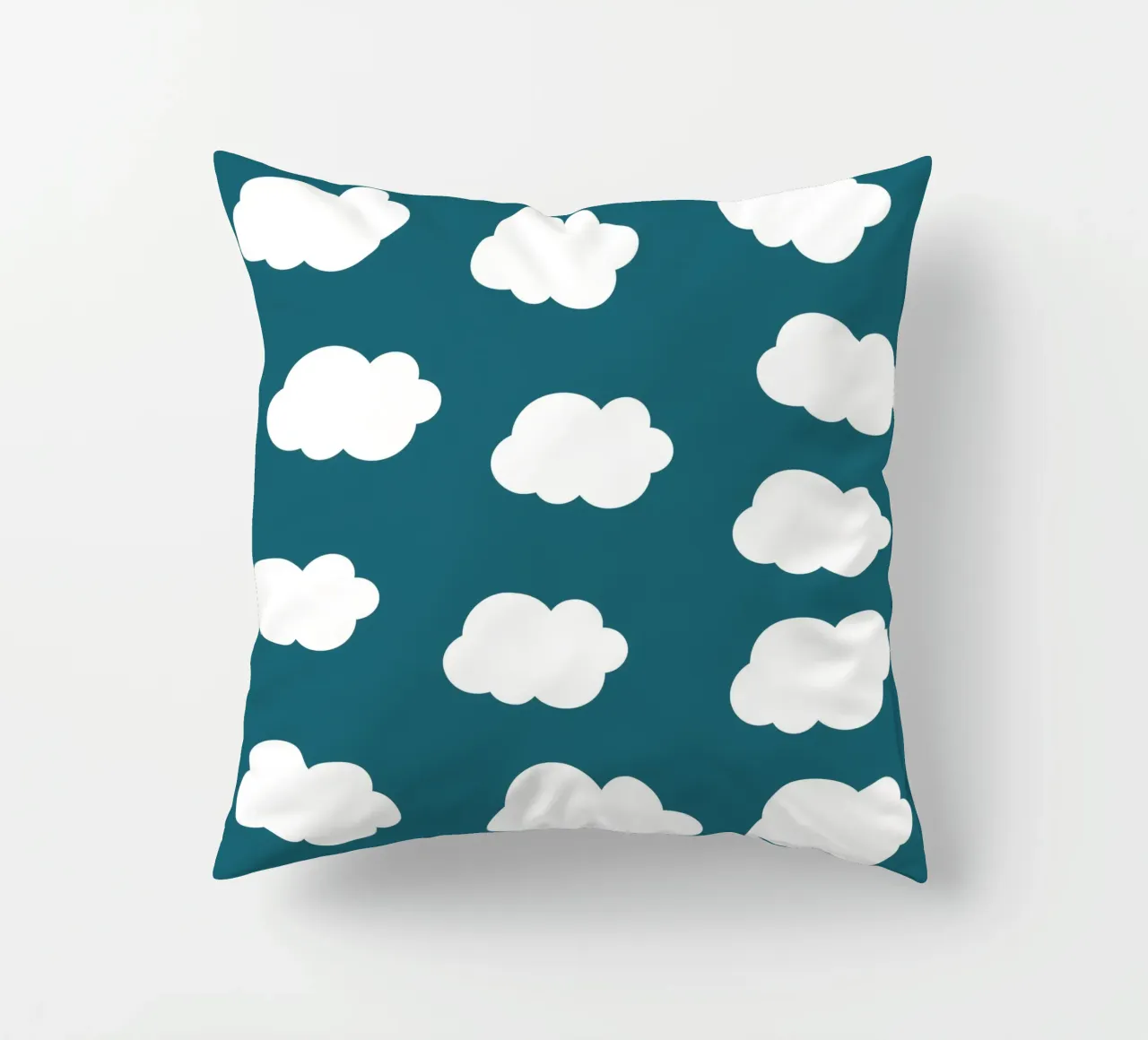 Cute puffy clouds cuscino da baobabprintstore