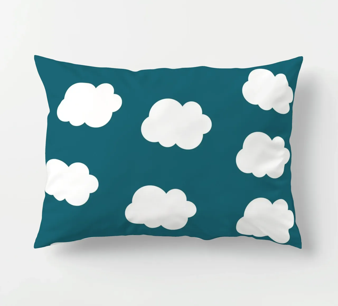 Cute puffy clouds cuscino da baobabprintstore