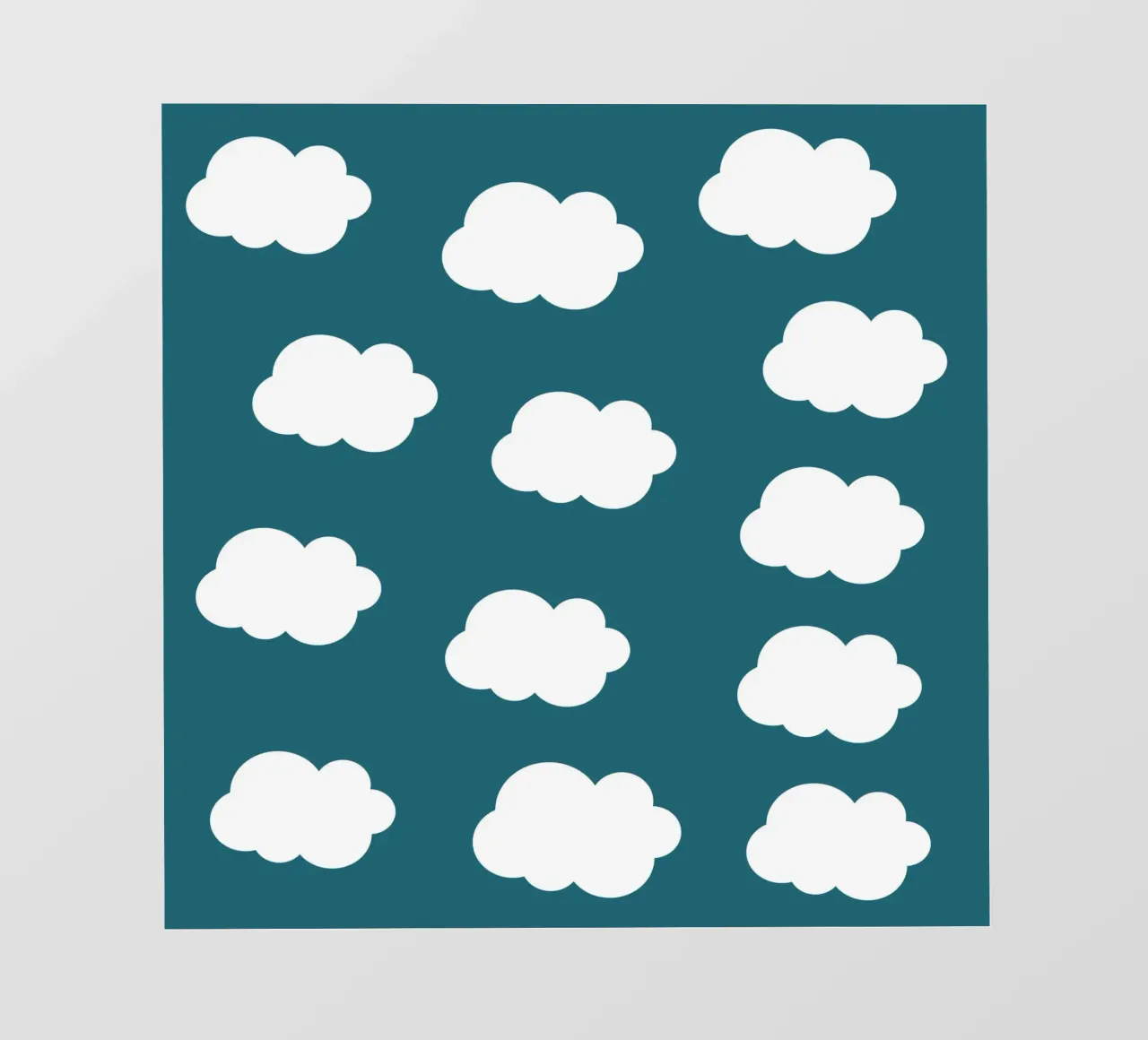 Cute puffy clouds telo in pvc da baobabprintstore