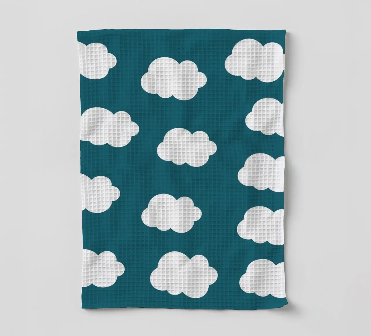 Cute puffy clouds canovaccio da cucina da baobabprintstore