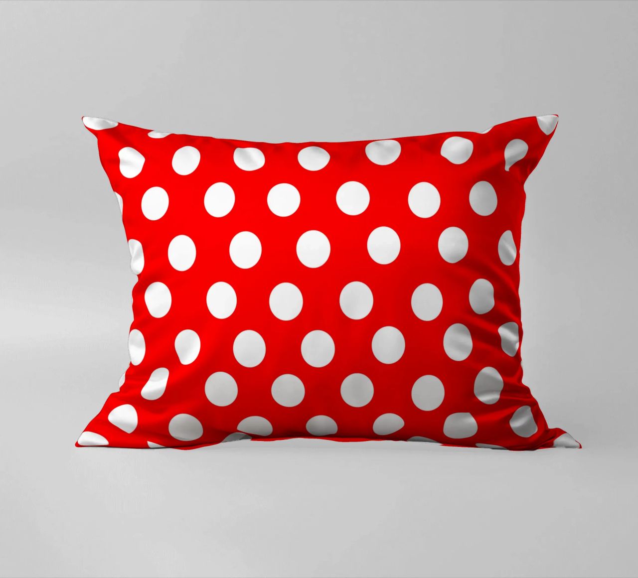 Red polka dots pattern cuscino da baobabprintstore
