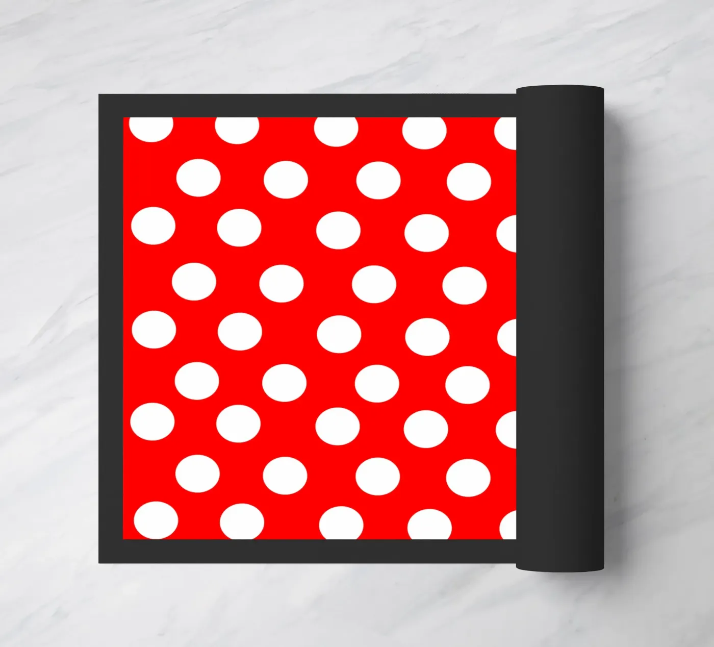 Red polka dots pattern zerbino da baobabprintstore