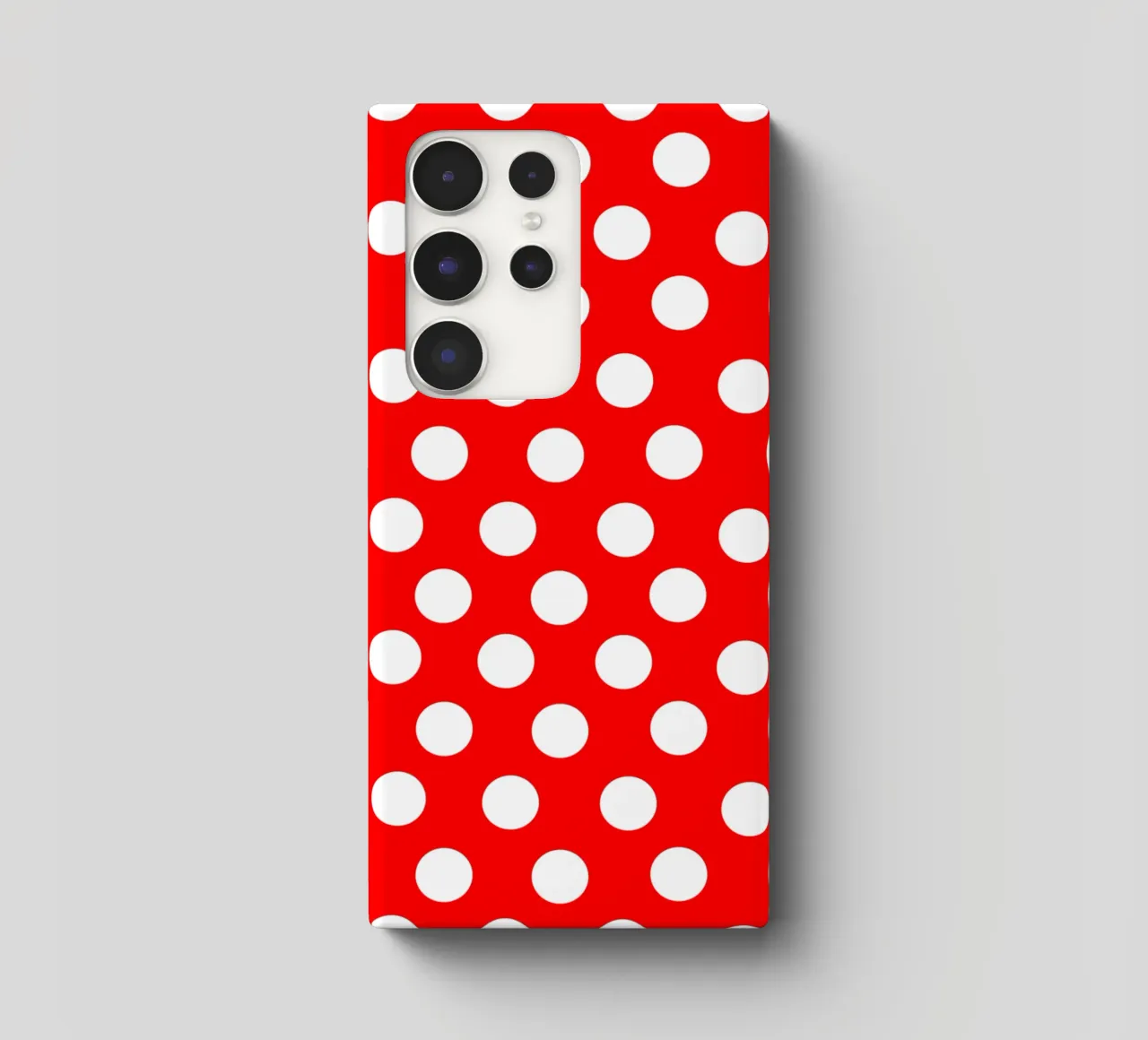 Red polka dots pattern cover samsung da baobabprintstore