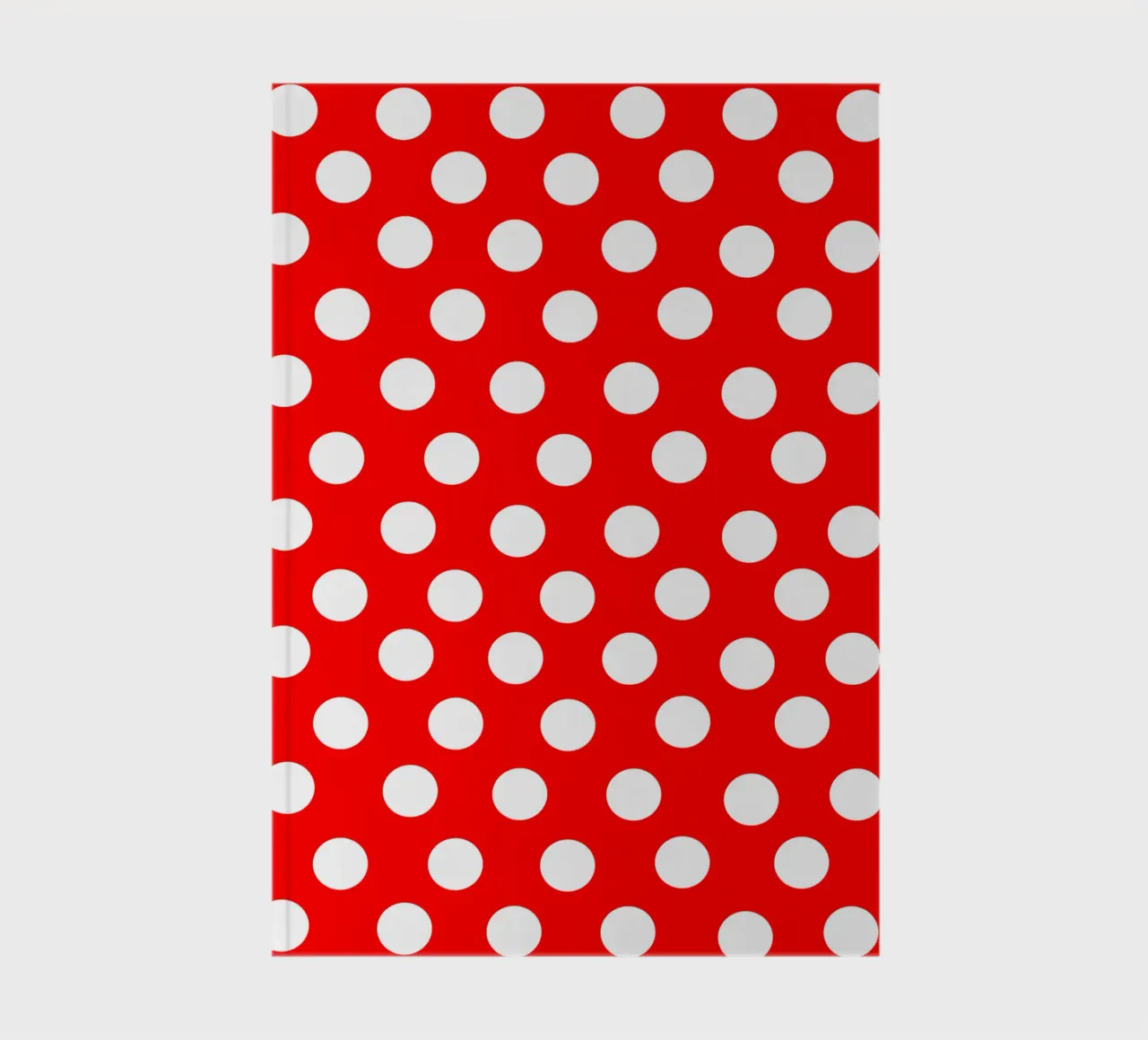 Red polka dots pattern notebook by baobabprintstore