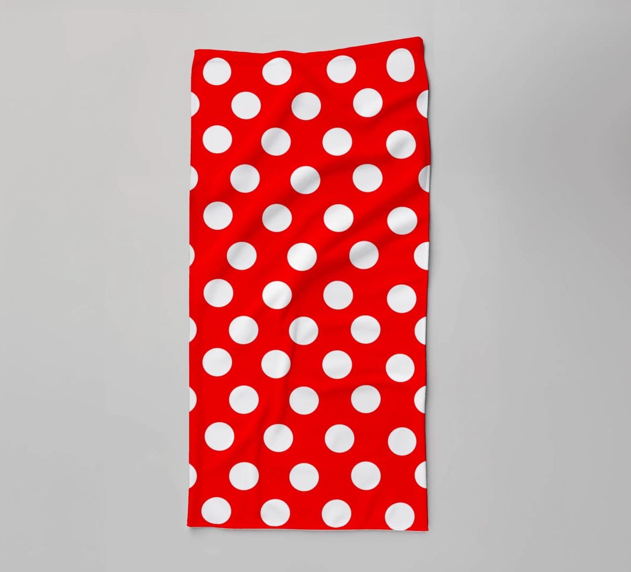 Red polka dots pattern asciugamano da bagno da baobabprintstore