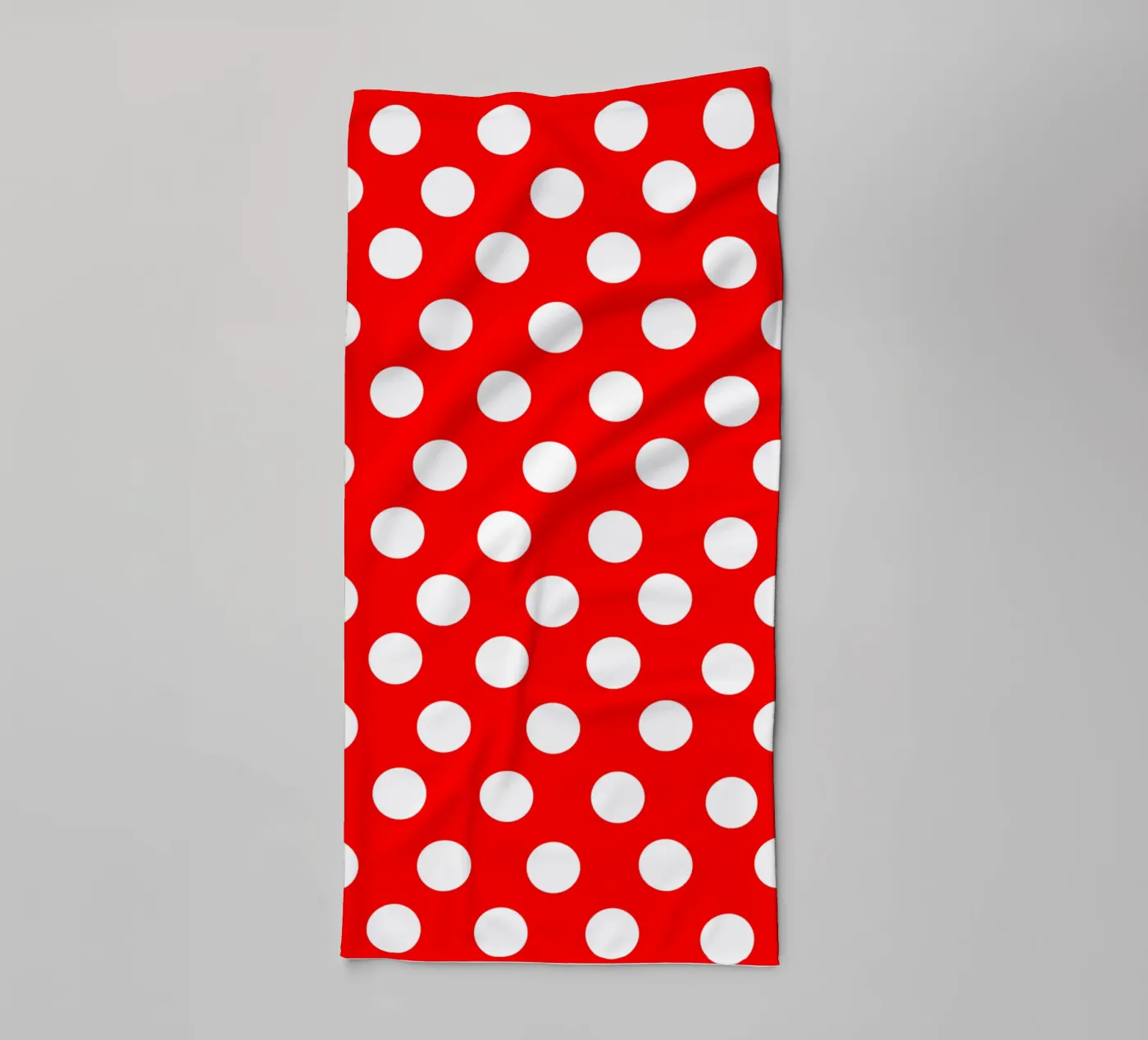 Red polka dots pattern asciugamano da bagno da baobabprintstore