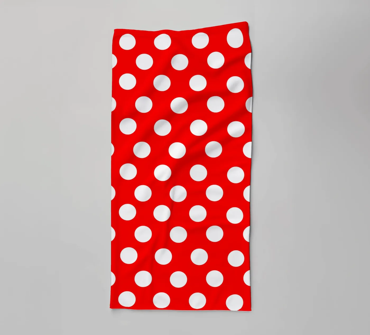 Red polka dots pattern towel by baobabprintstore