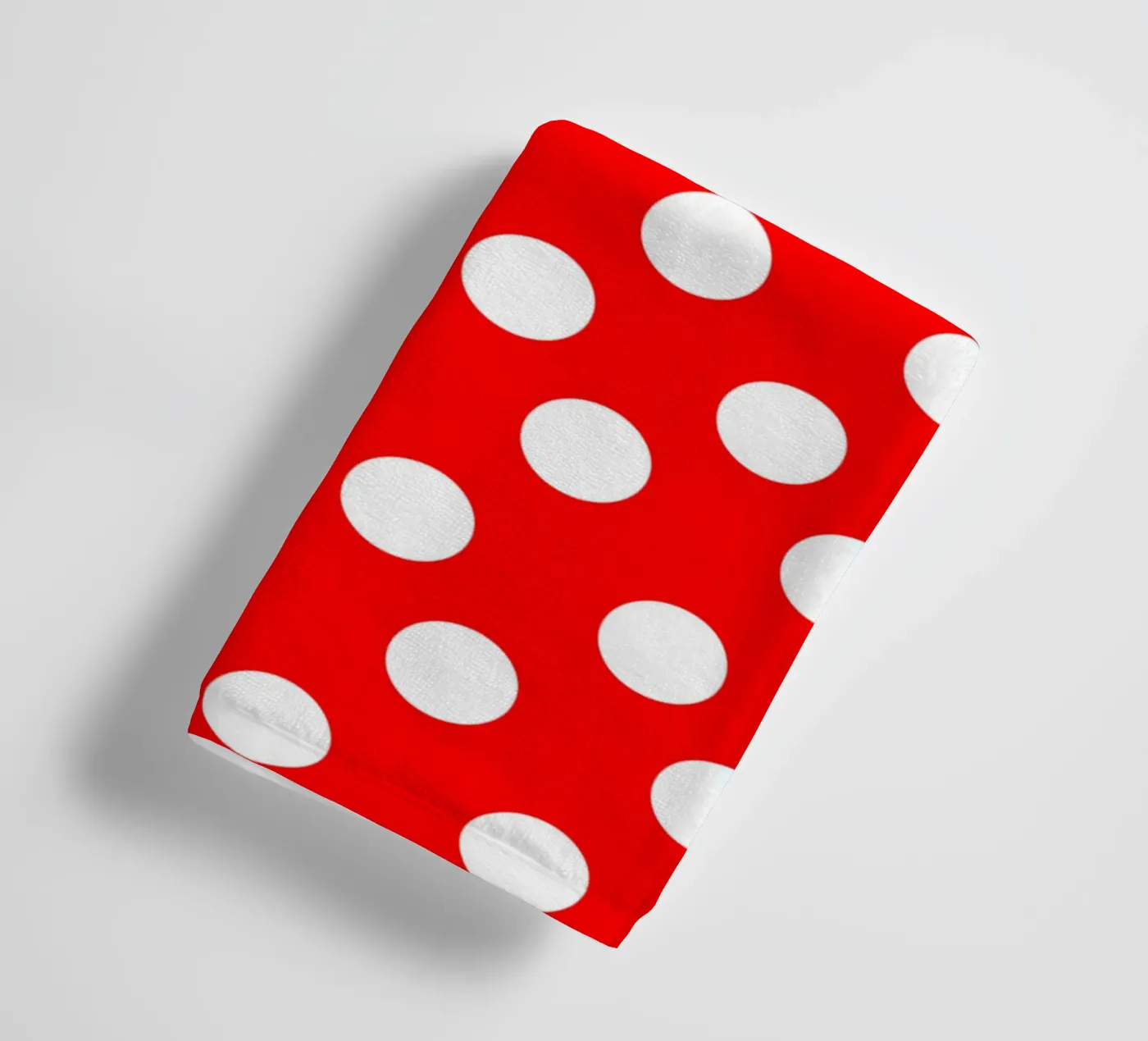 Red polka dots pattern towel by baobabprintstore