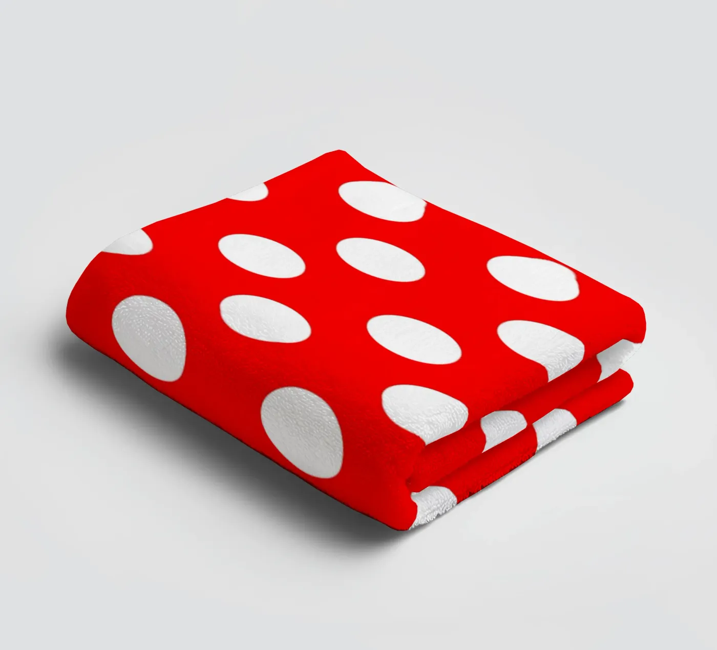 Red polka dots pattern towel by baobabprintstore