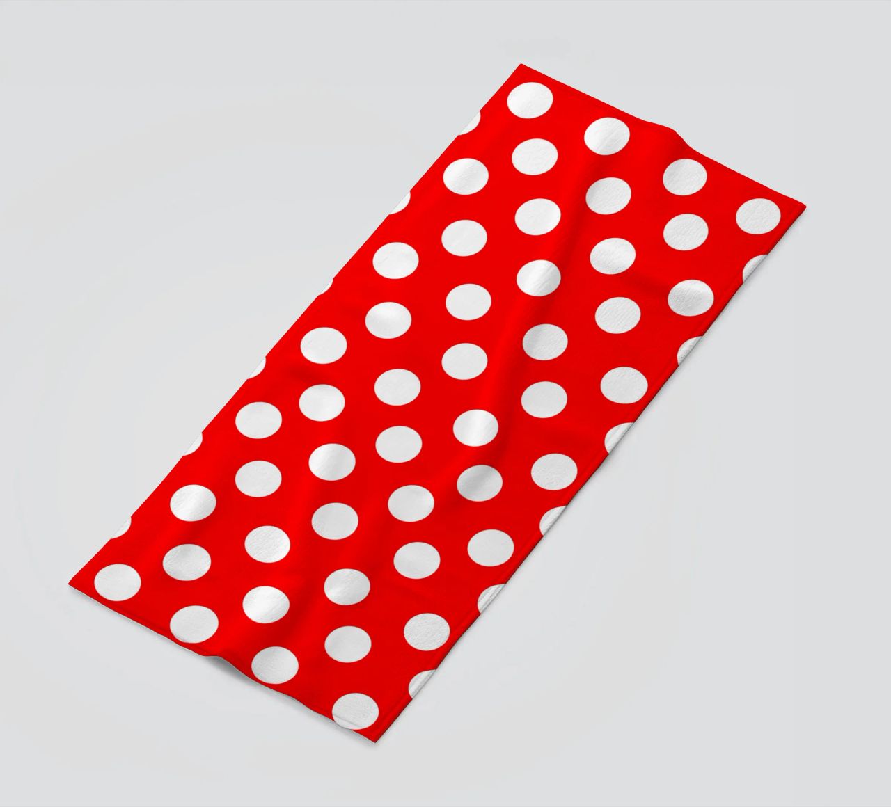 Red polka dots pattern telo mare da baobabprintstore