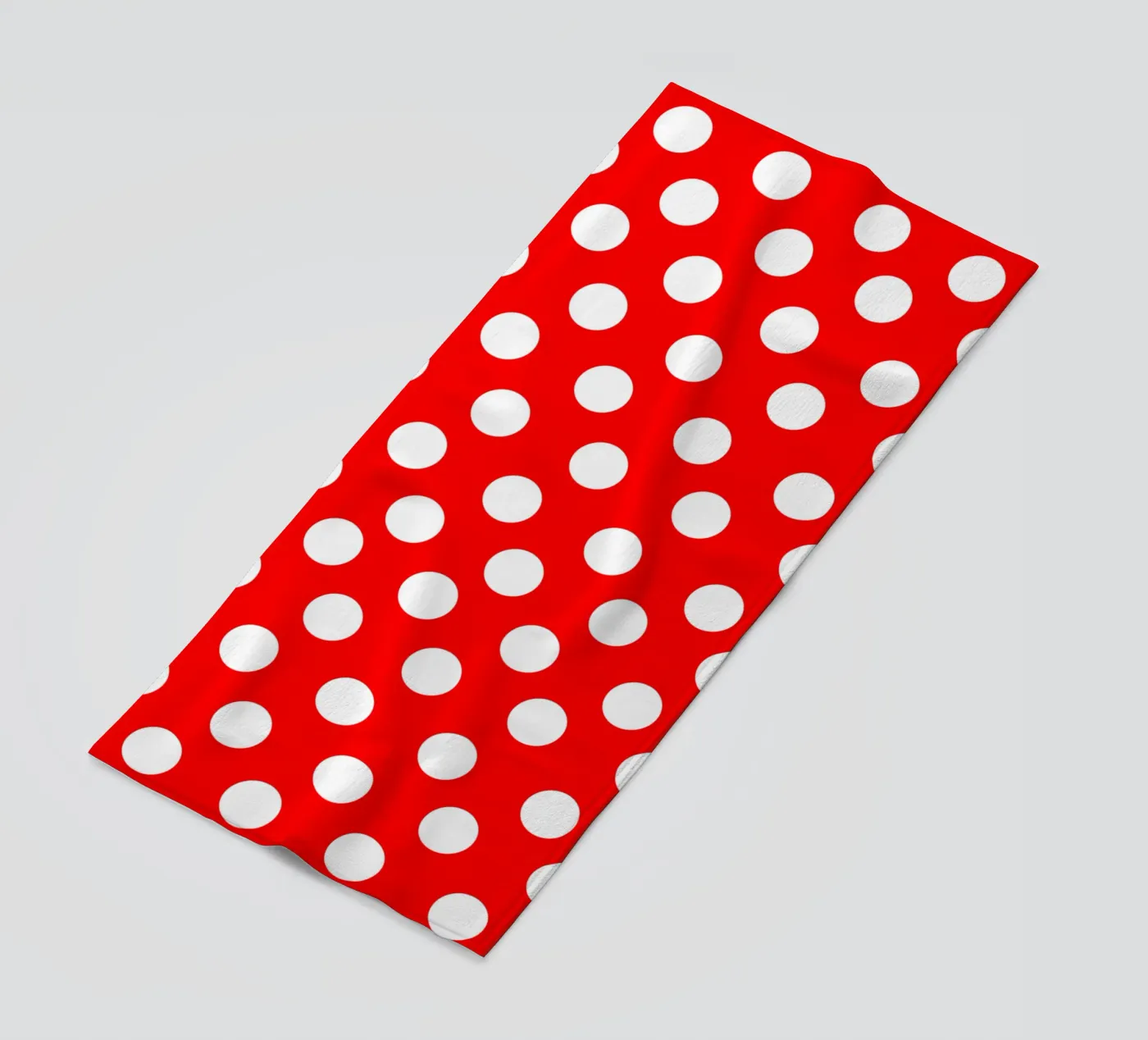 Red polka dots pattern telo mare da baobabprintstore