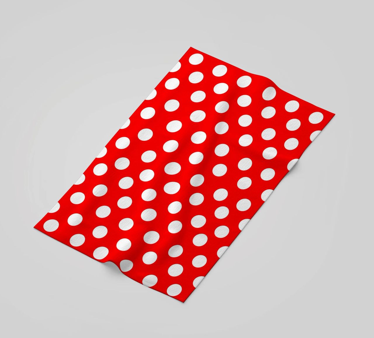 Red polka dots pattern telo mare da baobabprintstore