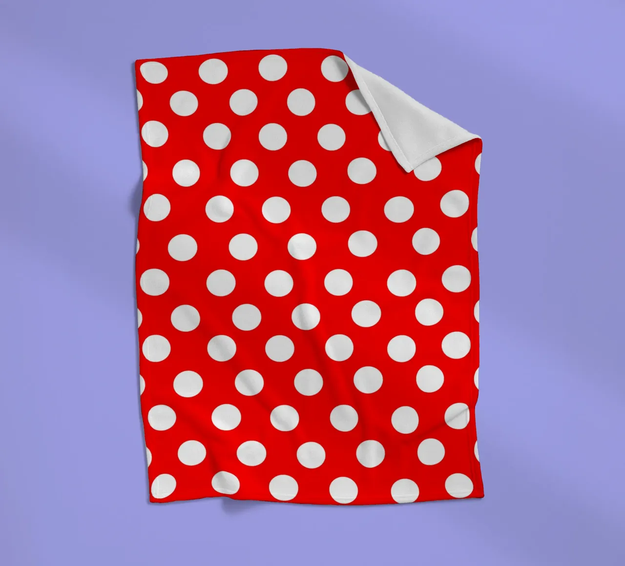 Red polka dots pattern coperta in pile da baobabprintstore