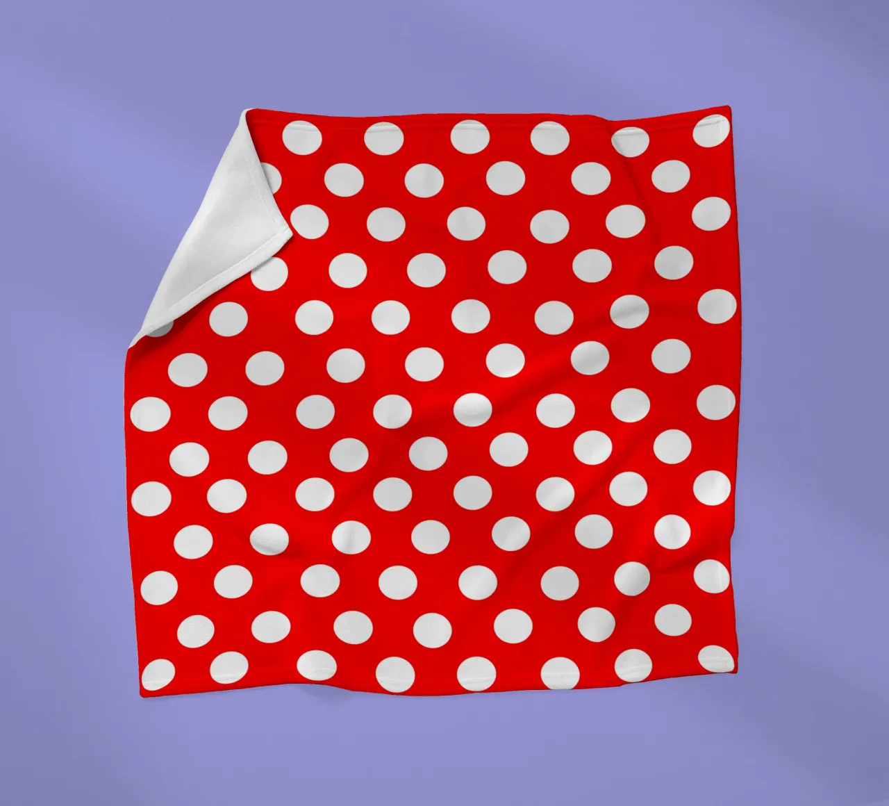 Red polka dots pattern coperta in pile da baobabprintstore