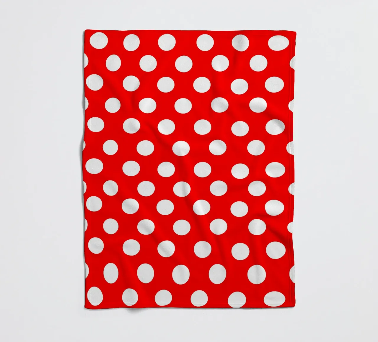 Red polka dots pattern coperta in pile da baobabprintstore