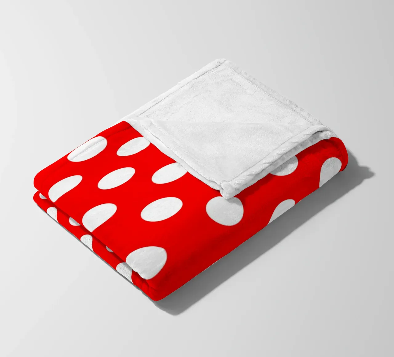 Red polka dots pattern coperta in pile da baobabprintstore