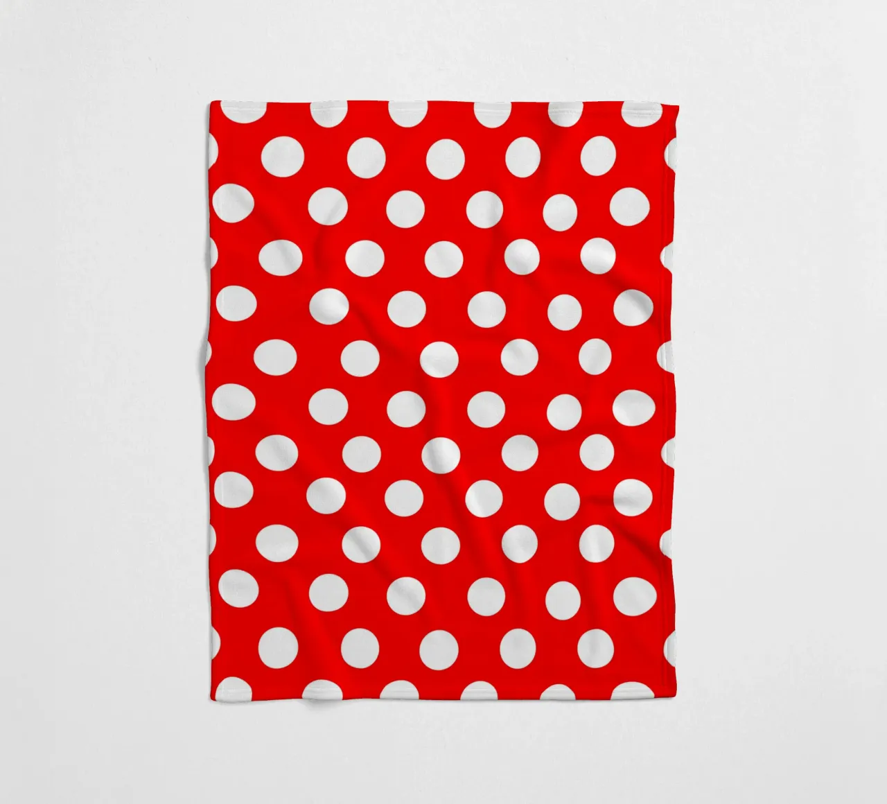Red polka dots pattern manta de franela de baobabprintstore